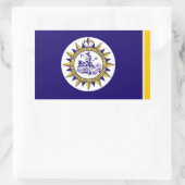 テネシー州ナッシュビル国旗 長方形シール (バッグ)