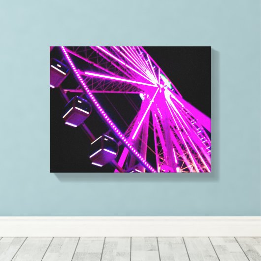 テネシー州ピジョンフォージの島のスカイホイール キャンバスプリント (インサイチュ (ウッドフロア))