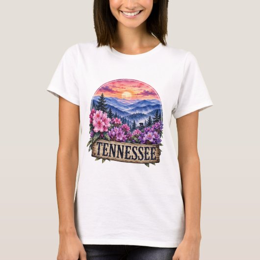 テネシー州フラワーPNGデザイン Tシャツ (正面)