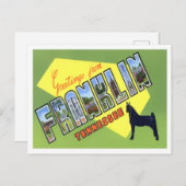 テネシー州フランクリンヴィンテージビッグレター ポストカード (正面/裏面)