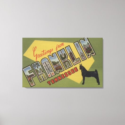 テネシー州フランクリン – Large Letter Scenes キャンバスプリント (正面)