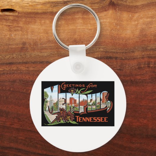 テネシー州メンフィスからの挨拶 キーホルダー (正面)