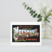 テネシー州メンフィスからの挨拶！レトロポストカード ポストカード (スタンド正面)