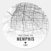 テネシー州メンフィスの地図 |結婚へようこそ ラウンドシール (正面)
