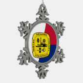 テネシー州メンフィス国旗Snowflake Peter Christ スノーフレークピューターオーナメント (左)