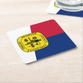 テネシー州メンフィス州旗紙コースター スクエアペーパーコースター (アングル)