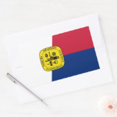 テネシー州メンフィス州旗 長方形シール (封筒)