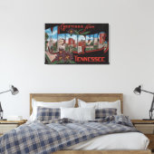 テネシー州メンフィス – 大きな文字のシーン3 キャンバスプリント (インサイチュ (寝室))