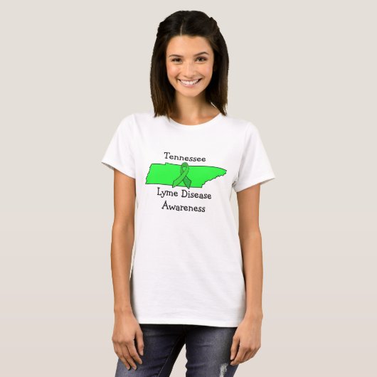 テネシー州ライム病啓発Tシャツ Tシャツ (正面フル)