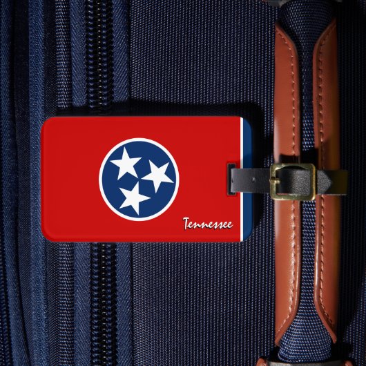 テネシー州ラゲッジタグ、愛国的テネシー州旗 ラゲッジタグ (正面インサイチュ4)