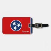 テネシー州ラゲッジタグ、愛国的テネシー州旗 ラゲッジタグ (正面横)