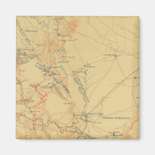 テネシー州中部キャンペーン マグネット (正面)