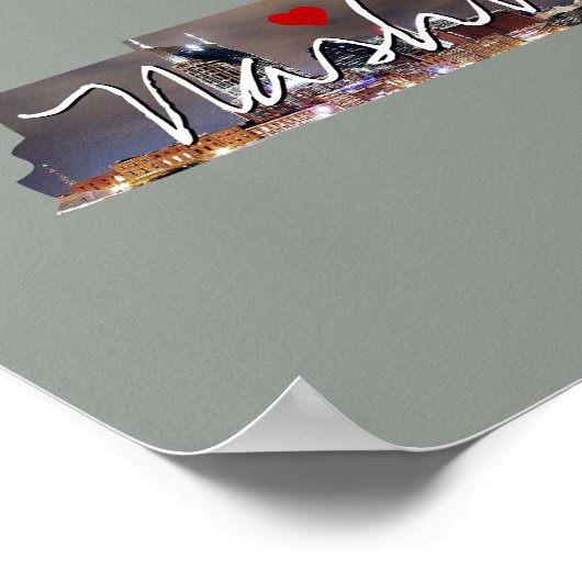 テネシー州写真の挿入と町名 ポスター (角)