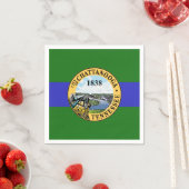 テネシー州卒業・チャタヌーガ国旗 スタンダードカクテルナプキン (インサイチュ)