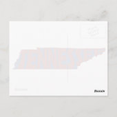 テネシー州名ワードアートレッド ポストカード (裏面)