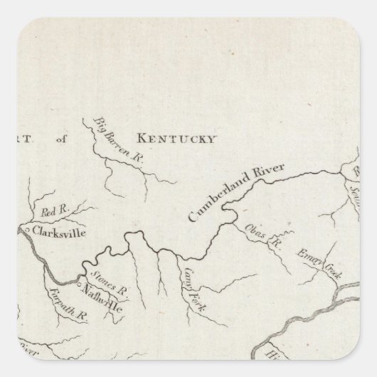 テネシー州政府の地図 スクエアシール (正面)