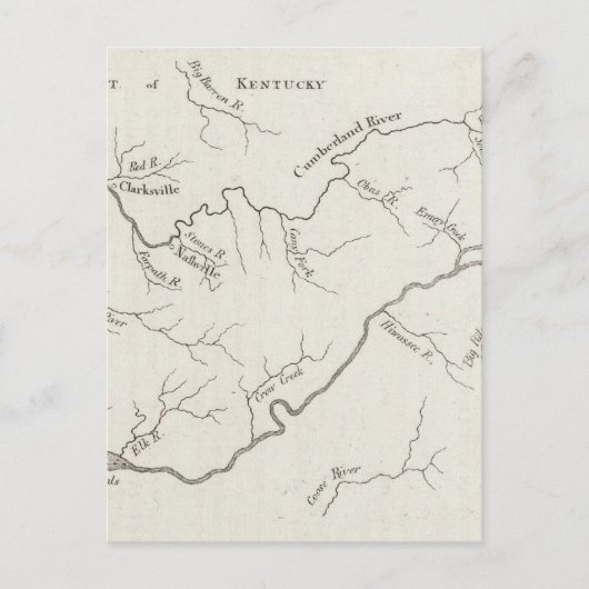 テネシー州政府の地図 ポストカード (正面)