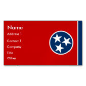 テネシー州旗の付いた名刺マグネット マグネット名刺 (正面)