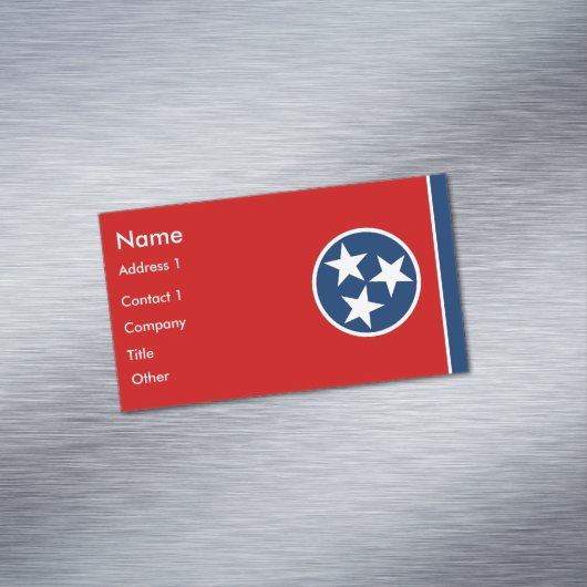 テネシー州旗の付いた名刺マグネット マグネット名刺 (インサイチュ)