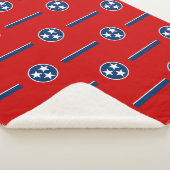 テネシー州旗を持つ愛国心のあるシェルパ毛布 シェルパブランケット (3/4)