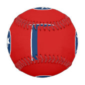 テネシー州旗を持つ愛国野球 野球ボール (裏面)