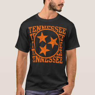 テネシー州旗グラフィック動揺して表示 Tシャツ
