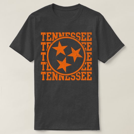 テネシー州旗グラフィック動揺して表示 Tシャツ (デザイン正面)