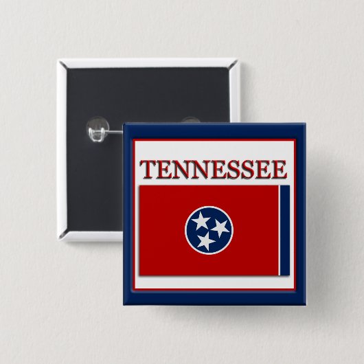 テネシー州旗デザインボタン 缶バッジ (正面&裏面)