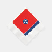 テネシー州旗デザイン 縁ありカクテルナプキン (角)