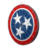 テネシー州旗ブルーホワイトスターズ ダーツボード (正面右)