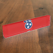 テネシー州旗ブルーホワイトスターズ デスクネームプレート (側面)