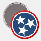 テネシー州旗ブルーホワイトスターズ マグネット (正面/裏面)
