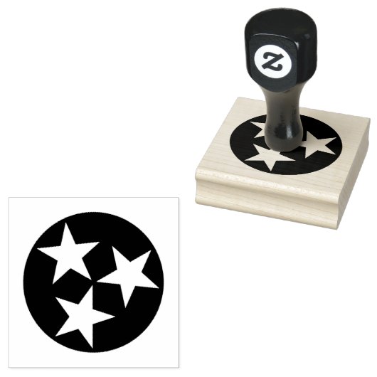 テネシー州旗ブルーホワイトスターズ ラバースタンプ (押印)