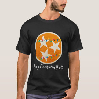テネシー州旗メリークリスマスヤルかわいいソウ Tシャツ