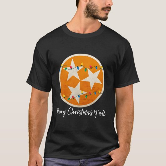 テネシー州旗メリークリスマスヤルかわいいソウ Tシャツ (正面)