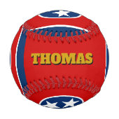 テネシー州旗モノグラム/野球ボール 野球ボール (正面)