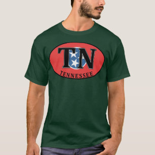 テネシー州旗ユーロ楕円ナッシュビルメンフィスG Tシャツ
