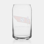 テネシー州旗州花菖蒲カスタム文字 ガラス缶 (裏面)