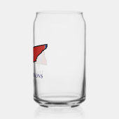 テネシー州旗州花菖蒲カスタム文字 ガラス缶 (左)