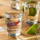 テネシー州旗州花菖蒲カスタム文字 ショットグラス