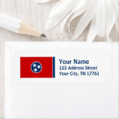 テネシー州旗差出人住所ラベル ラベル (インサイチュ)