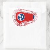 テネシー州旗登山カラビナー 長方形シール (バッグ)