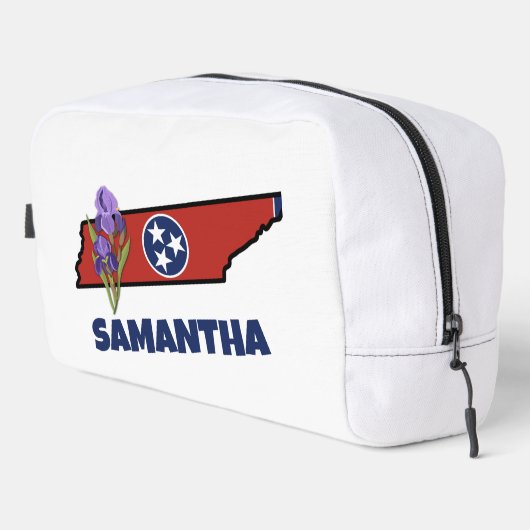 テネシー州旗&フラワーパープルアイリスカスタム文字 ドップキット (右コーナー)