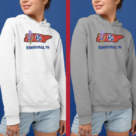 テネシー州旗&フラワーパープルアイリスカスタム文字 パーカ