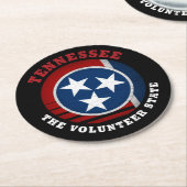 テネシー州旗 ラウンドペーパーコースター (アングル)