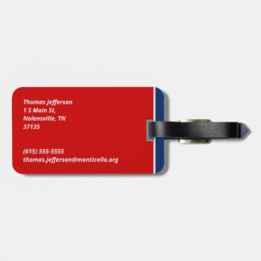 テネシー州旗 ラゲッジタグ (裏面横)