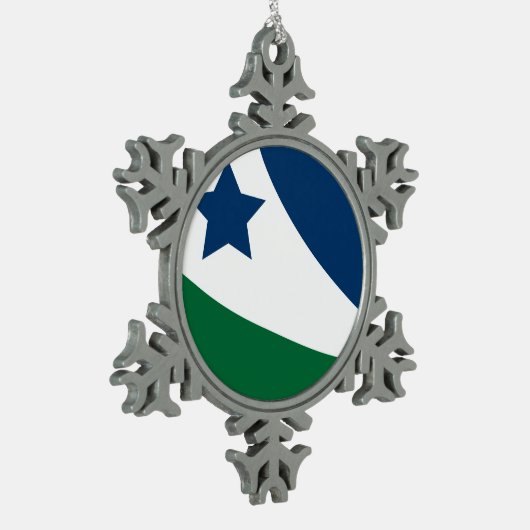 テネシー州春ヒル国旗 スノーフレークピューターオーナメント (左)