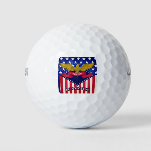 テネシー州 アメリカ国旗 ゴルフボール (正面)