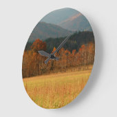 テネシー州、アメリカ。スモーキー山のケードコーブ ラージ壁時計 (傾斜)