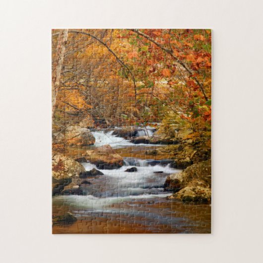 テネシー州、アメリカ。ラッシングマウンテンクリーク ジグソーパズル (縦)